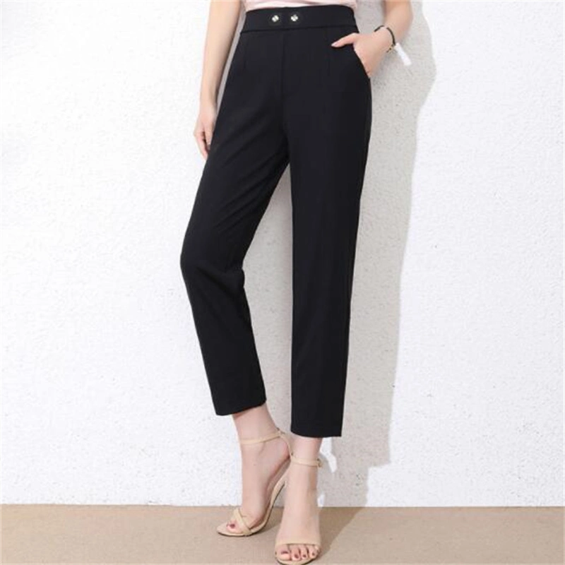 High Waist Loose Straight Tube Casual Trousers Ladies Trousers