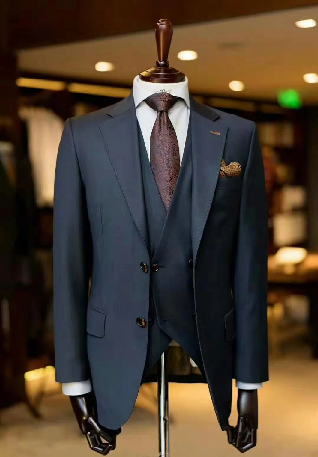 Bespoke Tailor Suit Apparel Custom Man Wedding Suits Made to Measure Dress Men Suit