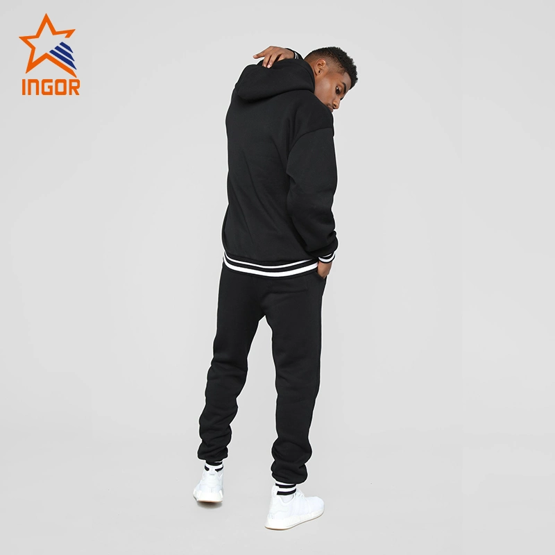 Ingorsports Custom Wholesale Mens Sweat Suits 2 Pieces Hoodie Set Jogging Suit Tracksuits for Men