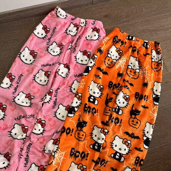 Women&prime;s Sleepwear Pants Fleece Night Wear Pajamas Pant Ladies Home Trousers