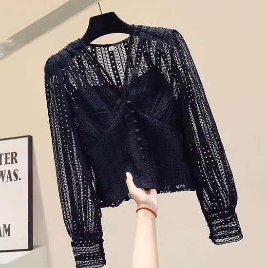 2022 Frühling und Herbst Damenmode Sexy Slim Short Shirt