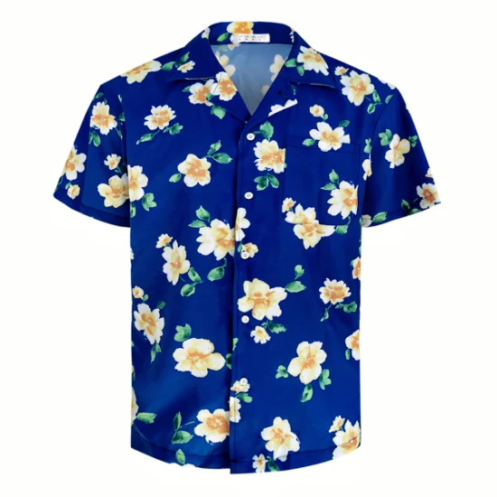 Sommer-Strand-Sporthemd für Herren, lässige Urlaubshemden mit hawaiianischem Aufdruck